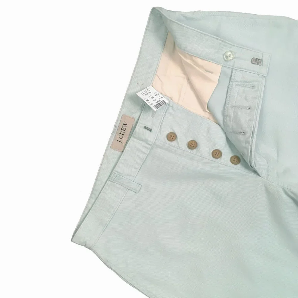 NEW Vintage J Crew Mens Chinos Pants! 32 34 36 Light Blue Wider Leg Inseam is 32